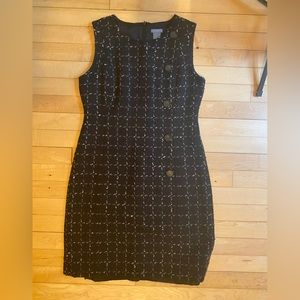Ann Taylor little modest button down black dress
